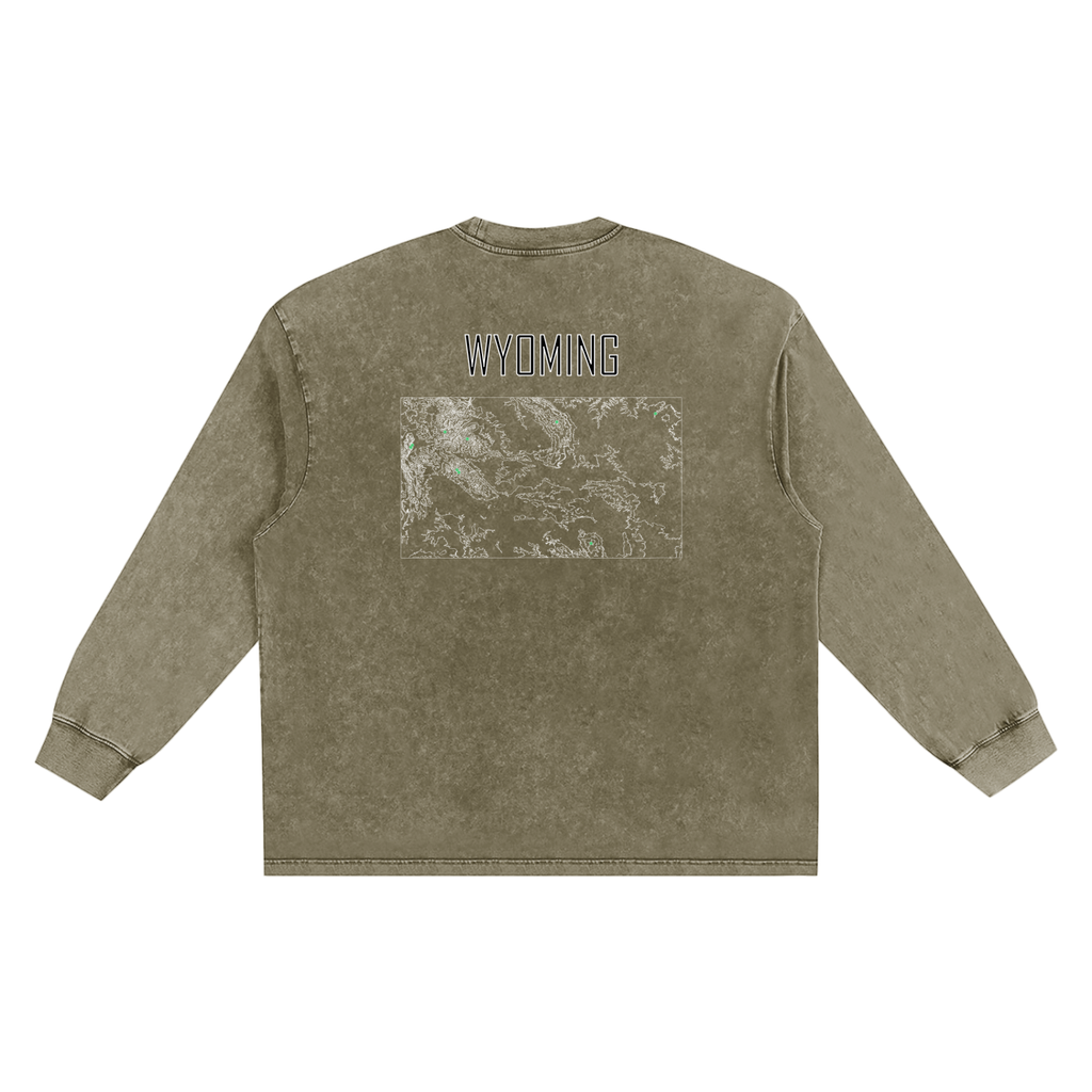 Men's Wyoming Contour Snow Washed Frayed Edge T-Shirt