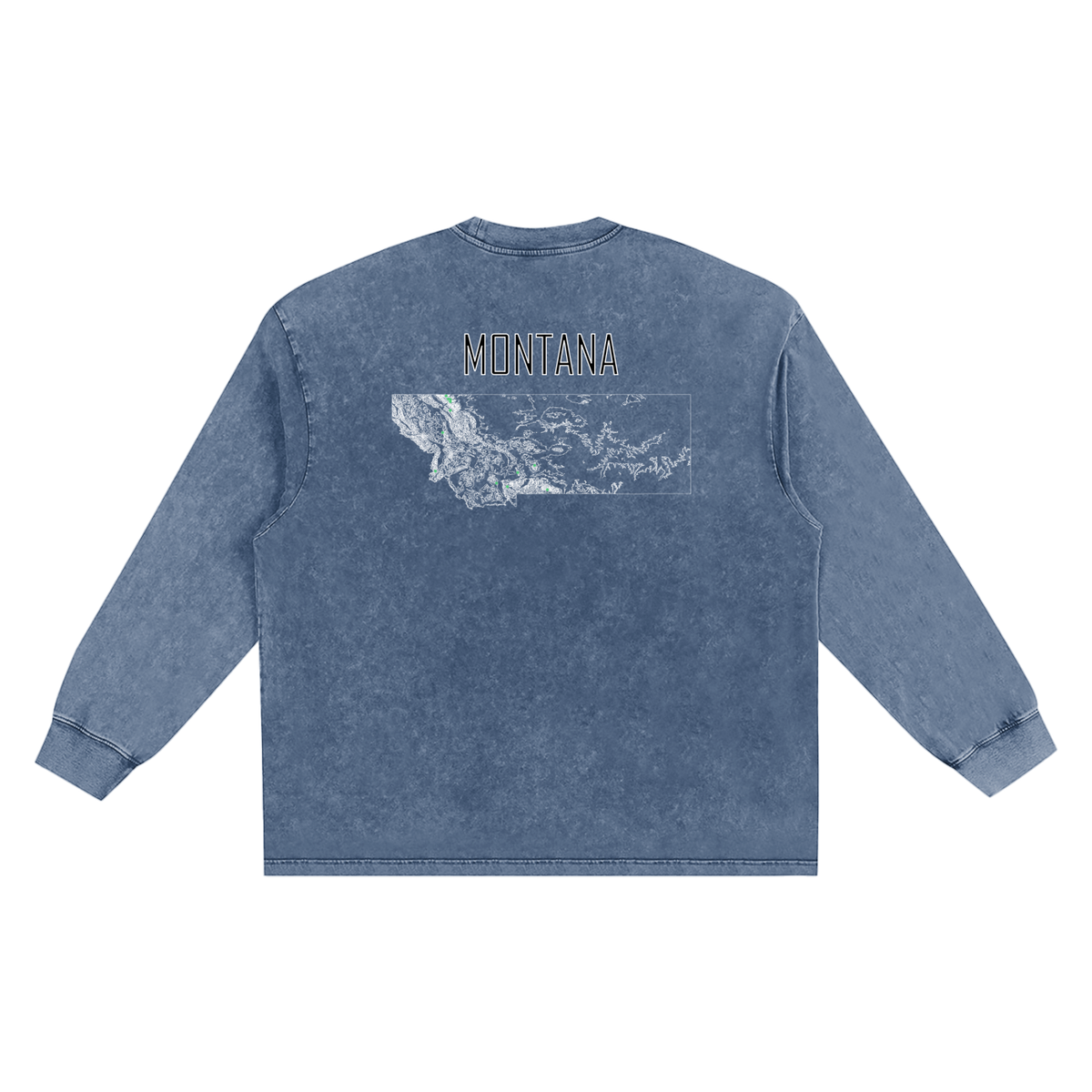 Men's Montana Contour Snow Washed Frayed Edge T-Shirt