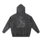 Unisex Utah Contour Topographic Oversized Fleece Hoodie