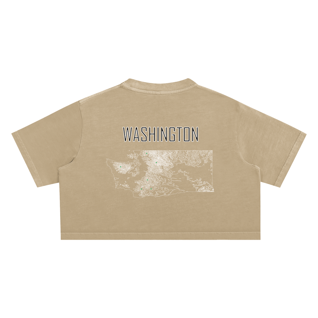 Women's Washington Contour Snow Washed Crop Top