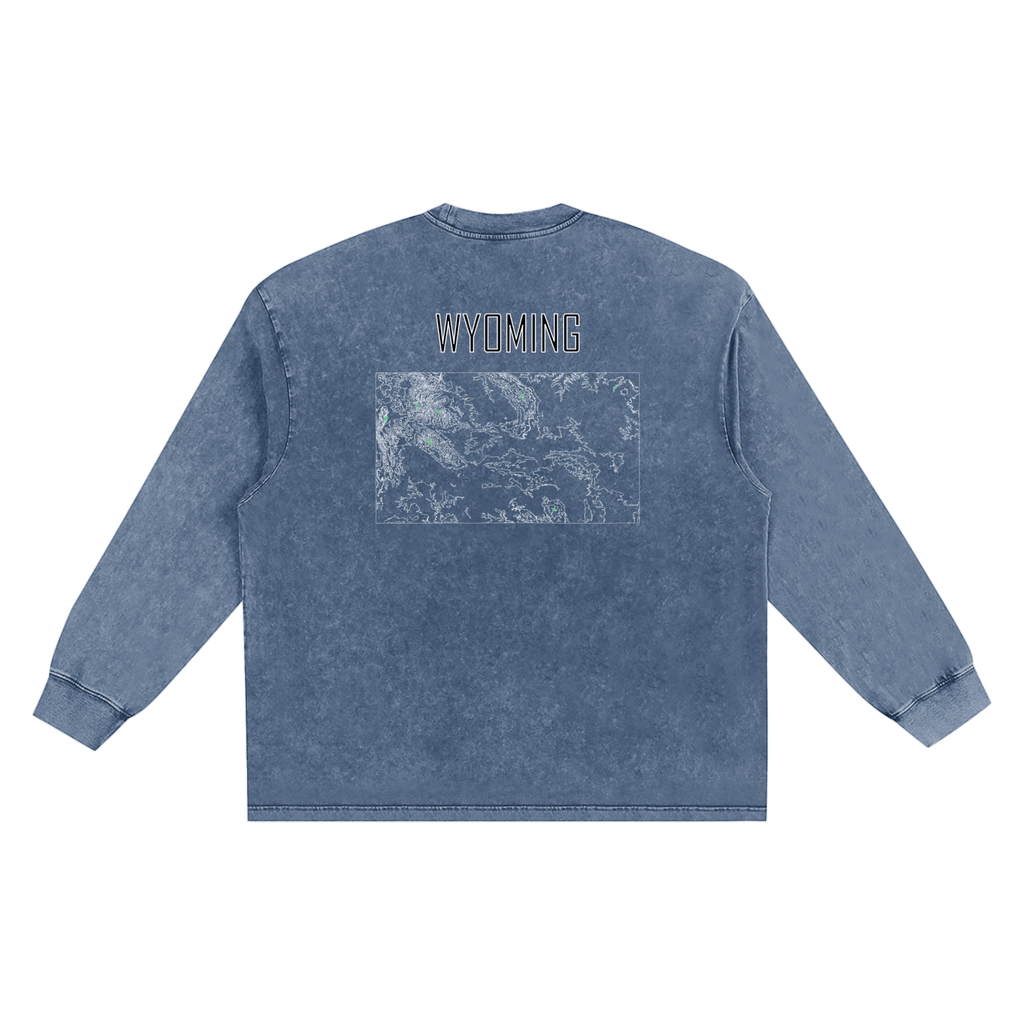 Men's Wyoming Contour Snow Washed Frayed Edge T-Shirt