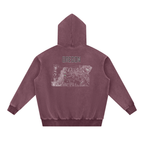 Unisex Oregon Contour Topographic Oversized Fleece Hoodie
