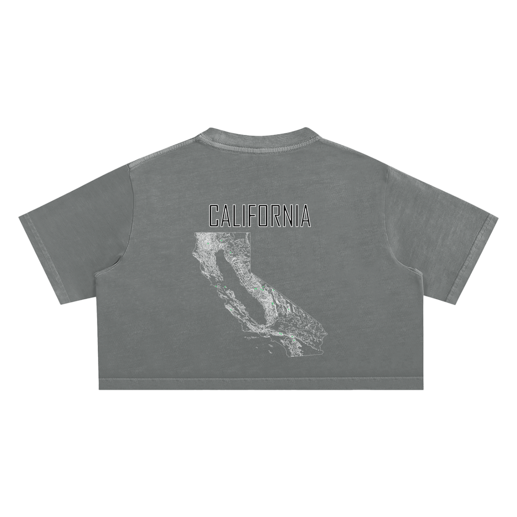 Women's California Contour Snow Washed Crop Top