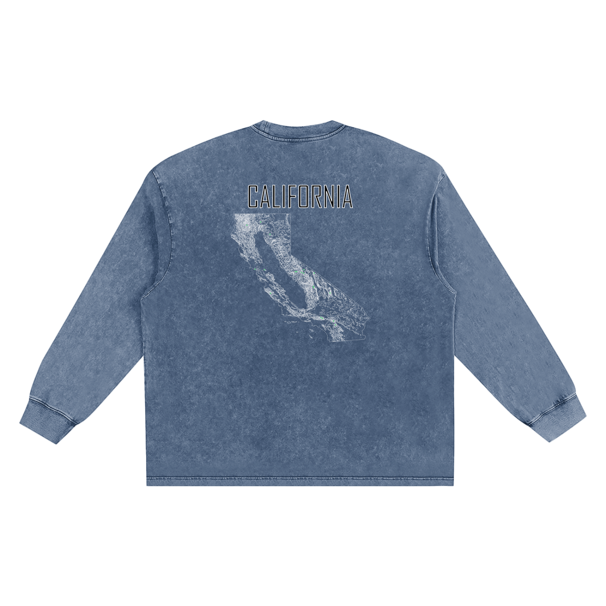 Men's California Contour Snow Washed Frayed Edge T-Shirt
