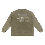 Men's Washington Contour Snow Washed Frayed Edge T-Shirt