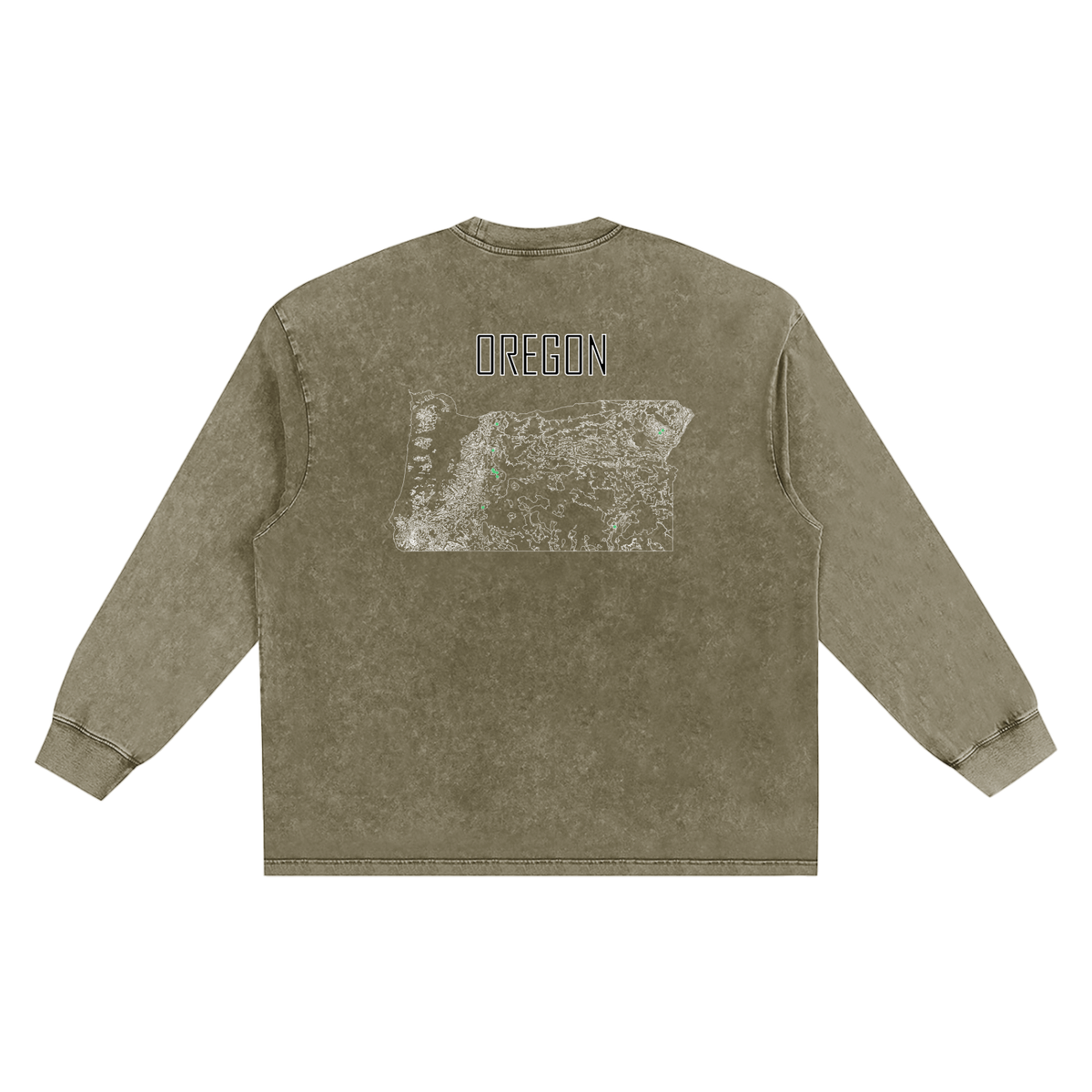 Men's Oregon Contour Snow Washed Frayed Edge T-Shirt