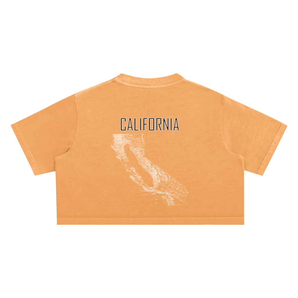 Women's California Contour Snow Washed Crop Top