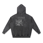 Unisex Colorado Contour Topographic Oversized Fleece Hoodie