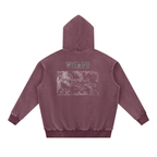 Unisex Wyoming Contour Topographic Oversized Fleece Hoodie