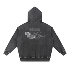 Unisex Montana Contour Topographic Oversized Fleece Hoodie