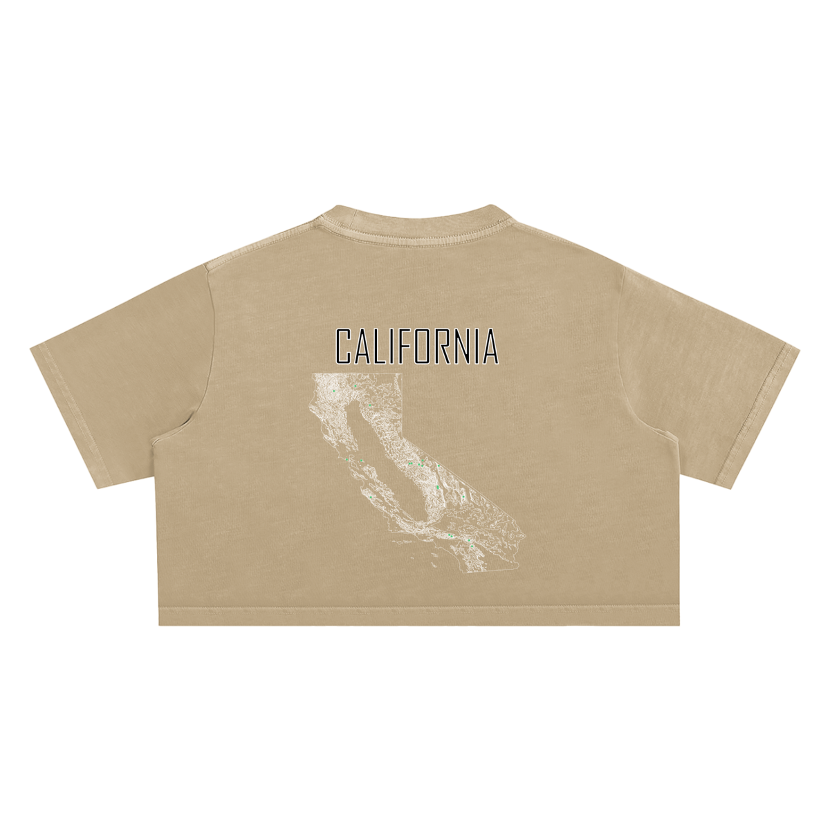 Women's California Contour Snow Washed Crop Top
