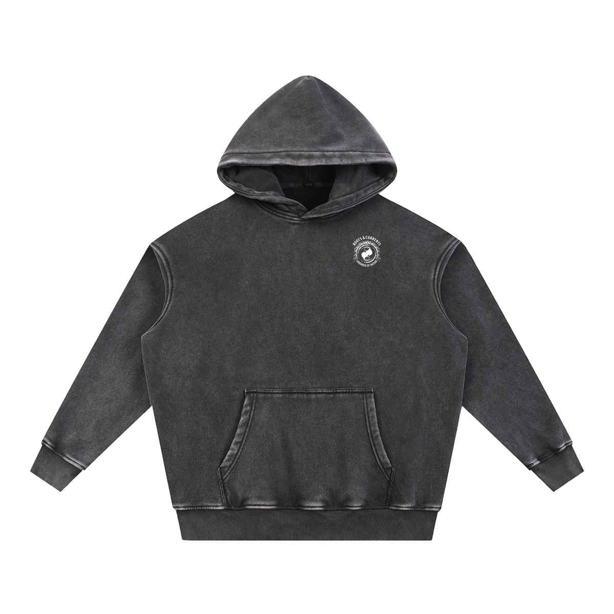 Unisex Oregon Contour Topographic Oversized Fleece Hoodie