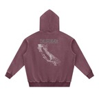 Unisex California Contour Topographic Oversized Fleece Hoodie