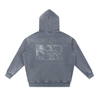 Unisex Wyoming Contour Topographic Oversized Fleece Hoodie