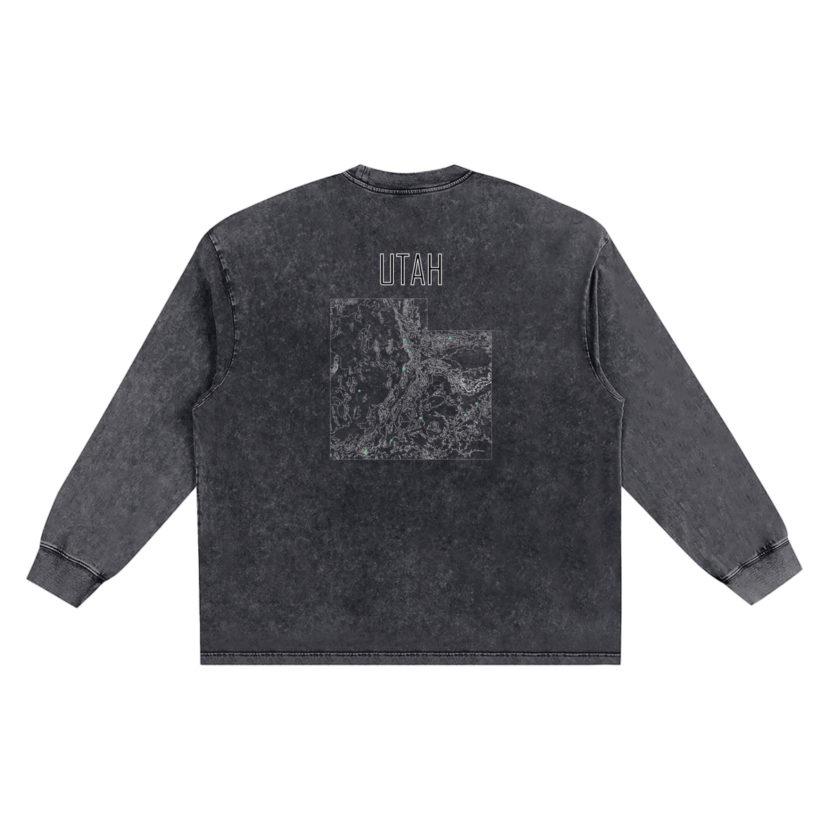 Men's Utah Contour Snow Washed Frayed Edge T-Shirt