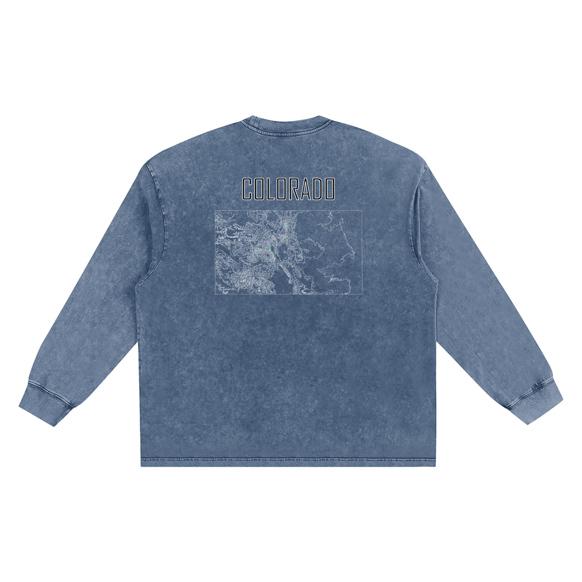 Men's Colorado Contour Snow Washed Frayed Edge T-Shirt