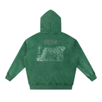 Unisex Oregon Contour Topographic Oversized Fleece Hoodie