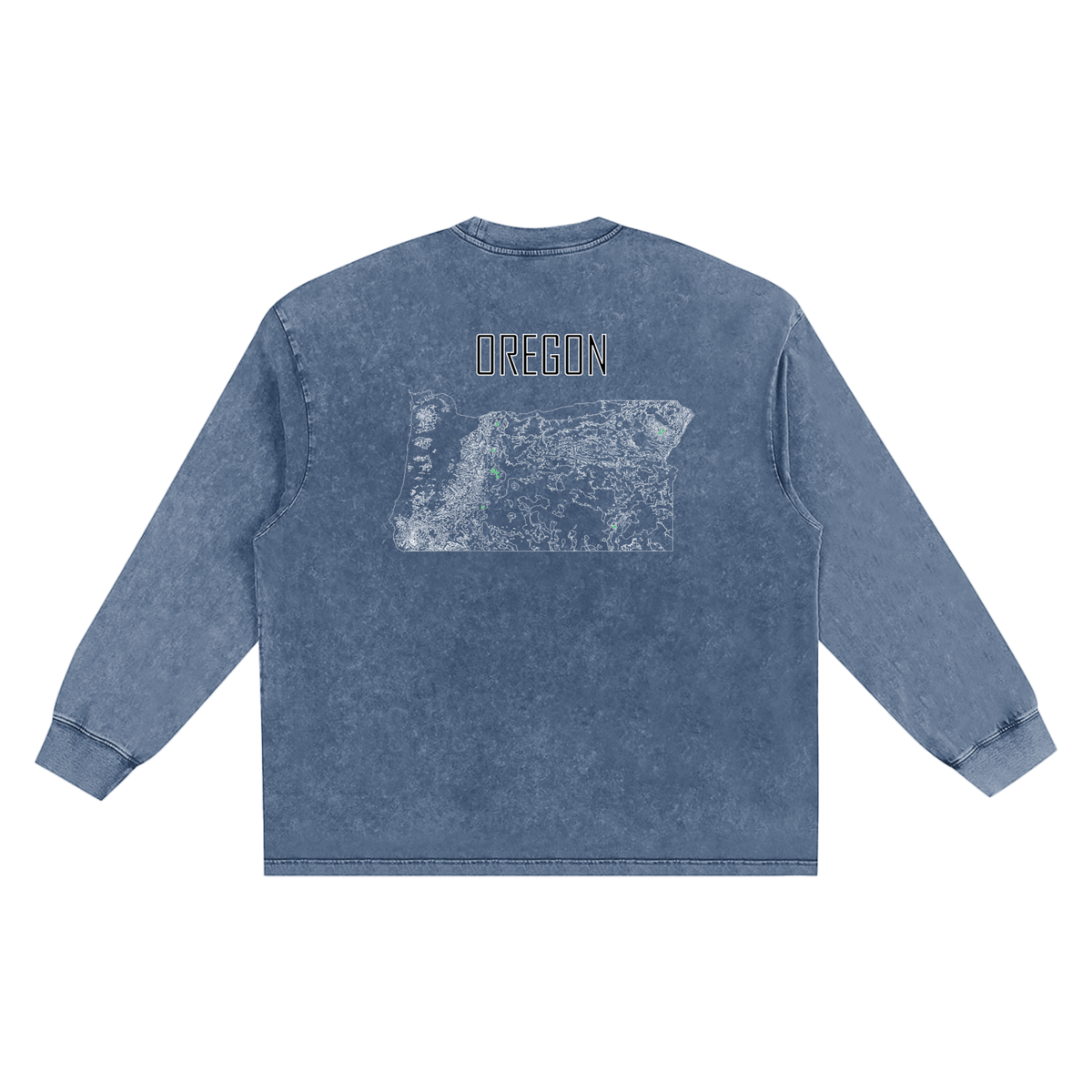 Men's Oregon Contour Snow Washed Frayed Edge T-Shirt
