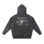 Unisex Washington Contour Topographic Oversized Fleece Hoodie