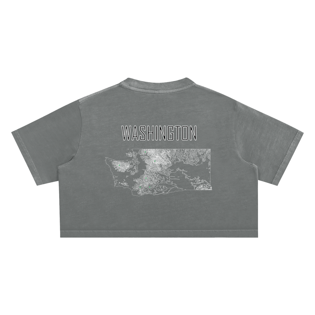 Women's Washington Contour Snow Washed Crop Top