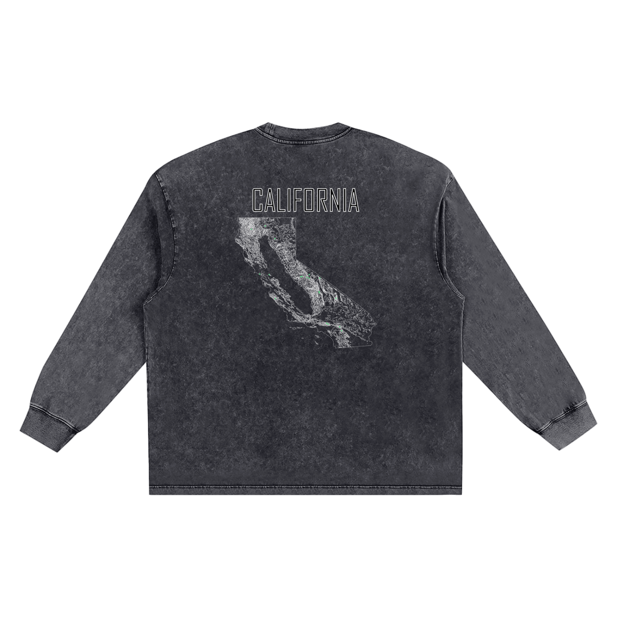 Men's California Contour Snow Washed Frayed Edge T-Shirt