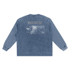 Men's Washington Contour Snow Washed Frayed Edge T-Shirt