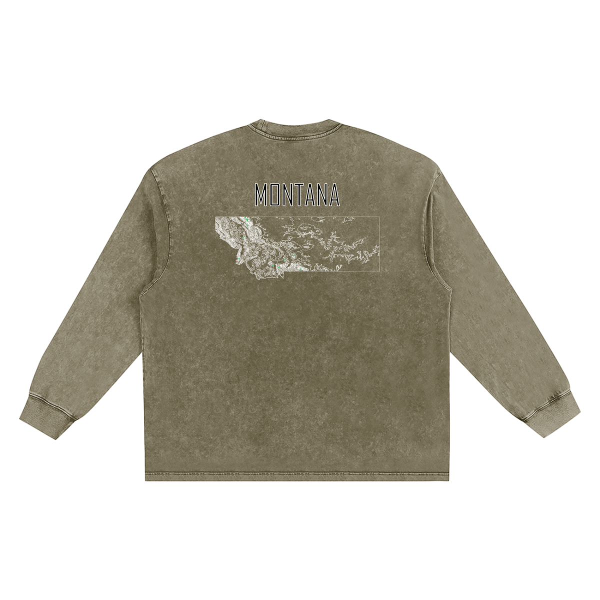 Men's Montana Contour Snow Washed Frayed Edge T-Shirt