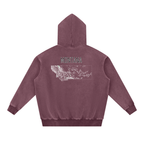 Unisex Montana Contour Topographic Oversized Fleece Hoodie