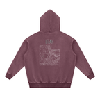 Unisex Utah Contour Topographic Oversized Fleece Hoodie