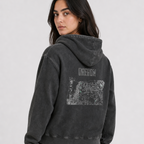 Unisex Oregon Contour Topographic Oversized Fleece Hoodie