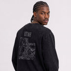 Men's Utah Contour Snow Washed Frayed Edge T-Shirt